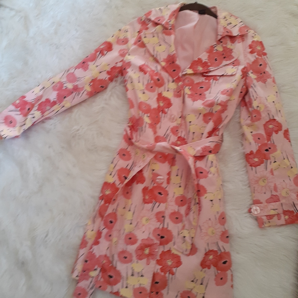 Apostrophe Ladies Lightweight Trenchcoat PiNK